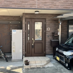 玄関ドアの1dayリフォーム 親子ドアから片引き戸への取替え